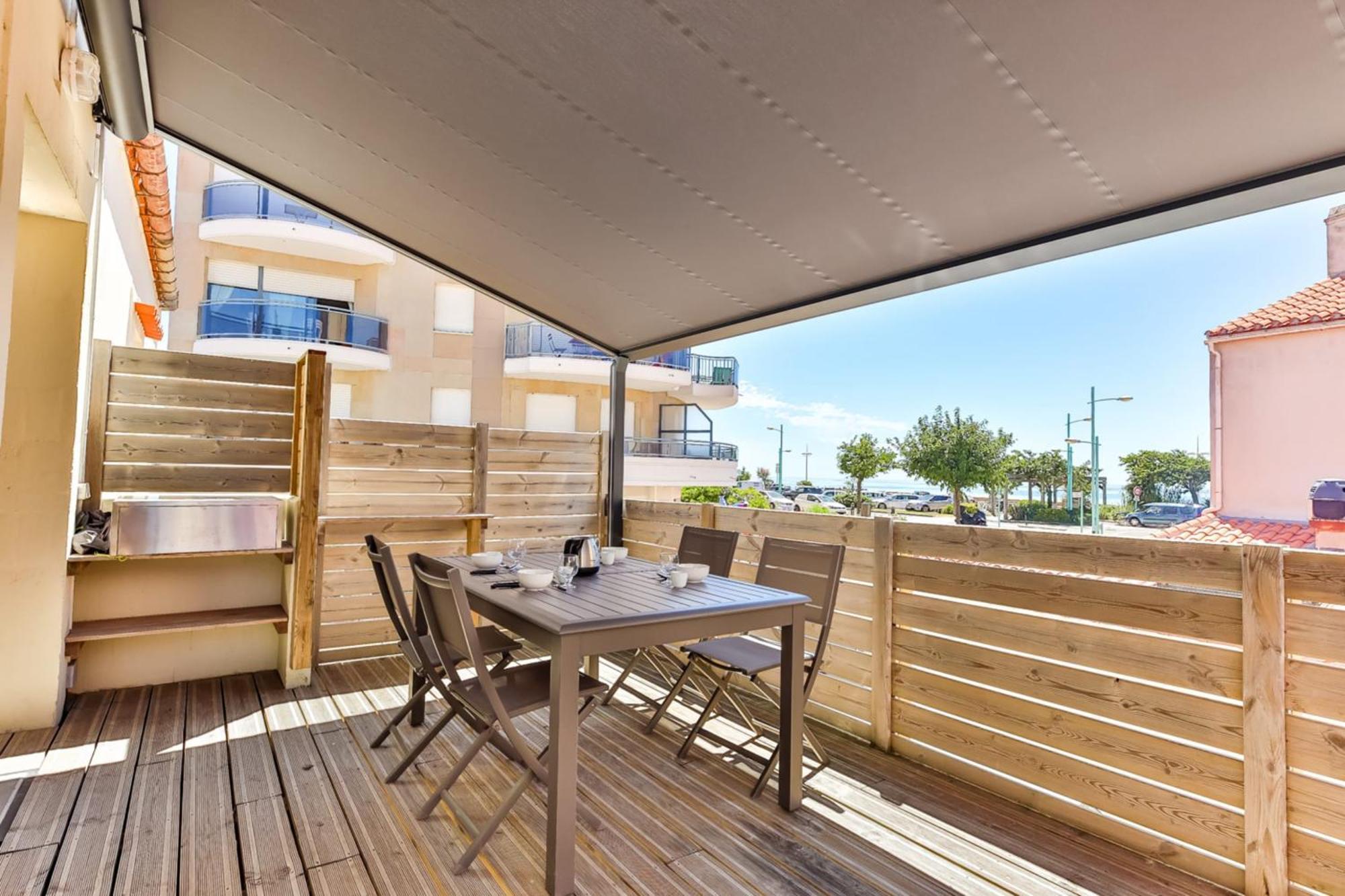 Cote Plage - Vue Mer - Terrasse Saint-Jean-de-Monts Bagian luar foto